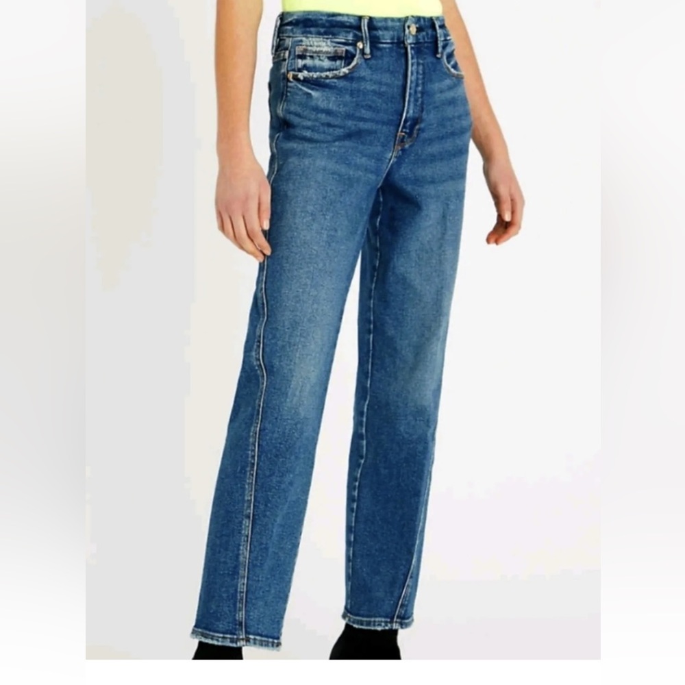 GOOD AMERICAN Jeans Straight Twisted Jeans Size 14/32.